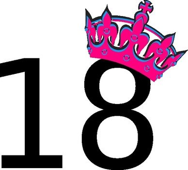 Pink Tilted Tiara And Number 18 At Clkercom Vector Clip