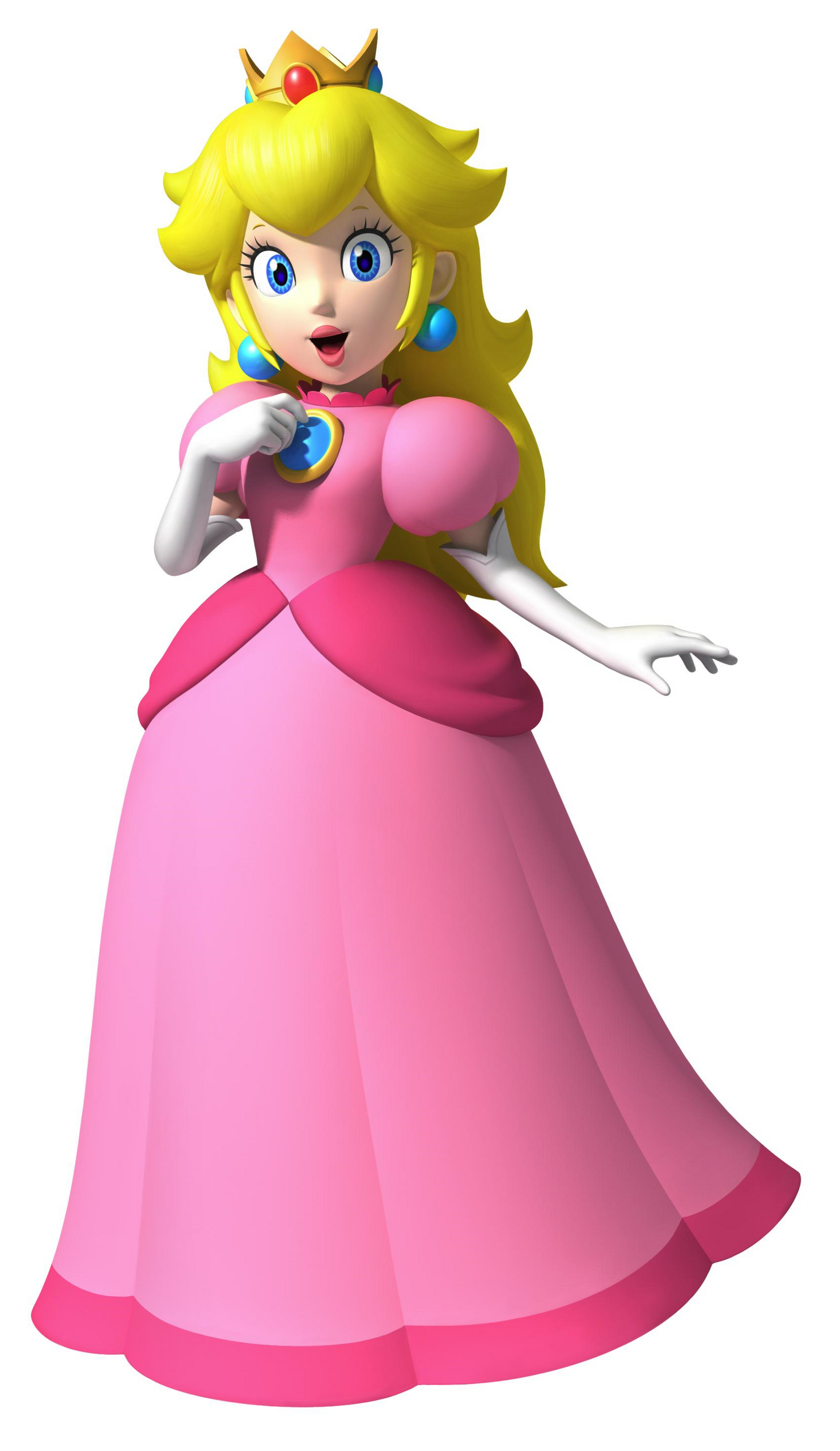 Princess in a pink dress on a white background free image download