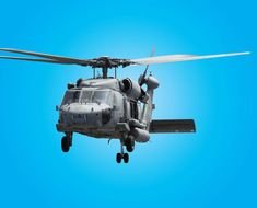 grey Army Helicopter