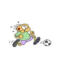 isolated cartoon football player