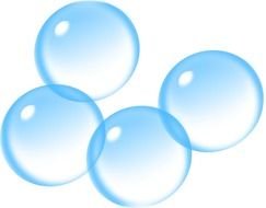 Bubble blue drawing