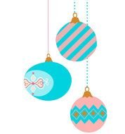 Vintage Christmas Ornament Pastel Color Retro