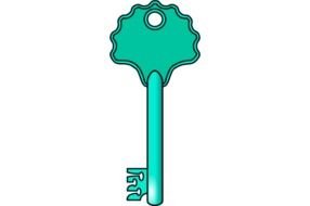 green key as a picture for clipart