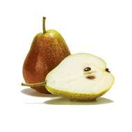 isolated pears on the white background