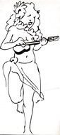 Male Hawaiian Dancer drawing