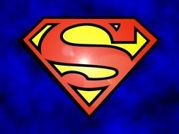 Superman Sign at deep blue background