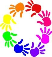 Colorful Circle Of Hands At Clkercom Vector