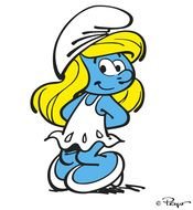 Smurfs girl drawing