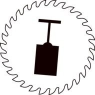 Circular black Saw drawing