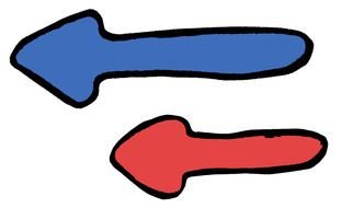 two arrows drawing