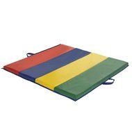 striped gym mat