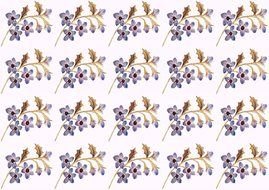 blue flowers, seamless pattern