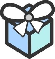 Light Blue Gift At Clkercom Vector Online
