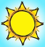 Decorations sun drawing