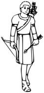 black and white drawing of rifleman