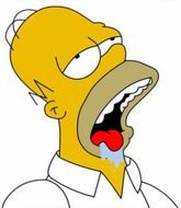 Homer dreams of a donut as a picture for a clipart