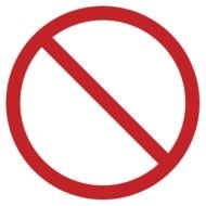 red sign on a black background
