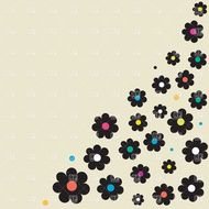 flower corner on paper