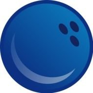 blue Bowling Ball, drawing