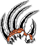 Tiger Claws Mascot Team Sports Decal Let It Speak For You