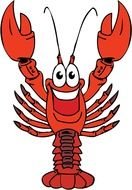 red happy cancer on a white background