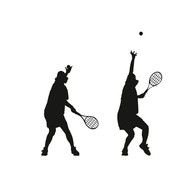 silhouette of a tennis player