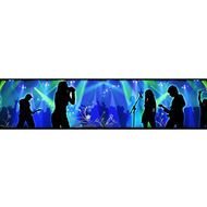 music group on stage in blue light