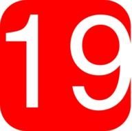 Number 19 Http wwwclkercom clipart Red Rounded Square