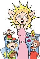 crazy mom as a picture for clipart