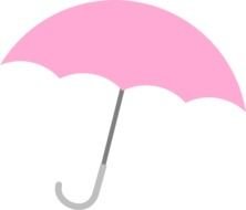 isolated pink umbrella