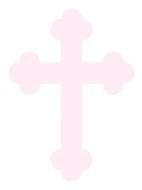 pink cross on a white background
