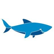 blue shark as a graphic image