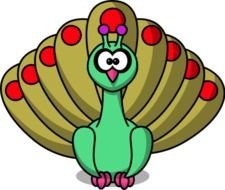 Cartoon Peacock drawing