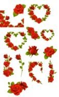 collage of greeting cards with roses