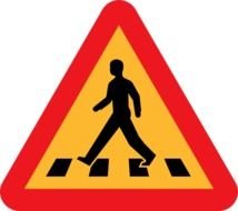 Walking Free road sign drawing