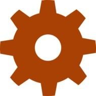 Brown Gear Icon drawing