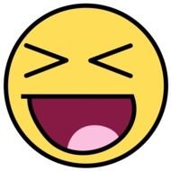 yellow laughing out loud emoticon