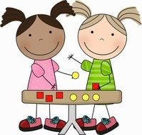 children and math as a colorful picture for clipart