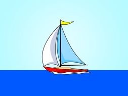 small Sailboat drawing