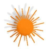 Sun Of A Large Orange With Multiple Rays Plus The Same
