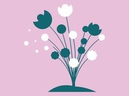 Minimal Flowers Vector drawing