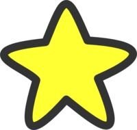 clipart of the yellow star