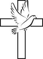 Crosses With Doves drawing