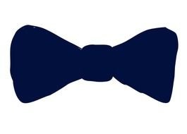 blue bow tie on a white background