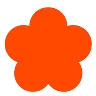 Flower Shape Orange Yellow