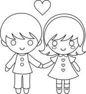 black and white picture of lovers boy and girl