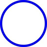 blue circle drawing