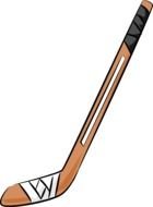 Clipart graphic of Crossed Hockey Stick