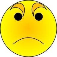 angry yellow face drawing