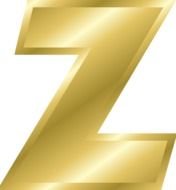 gold Letter Z drawing
